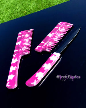 Purple Camo Defense Comb {Hidden Knife}