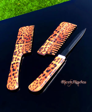 Leopard Defense Comb {Hidden Knife}